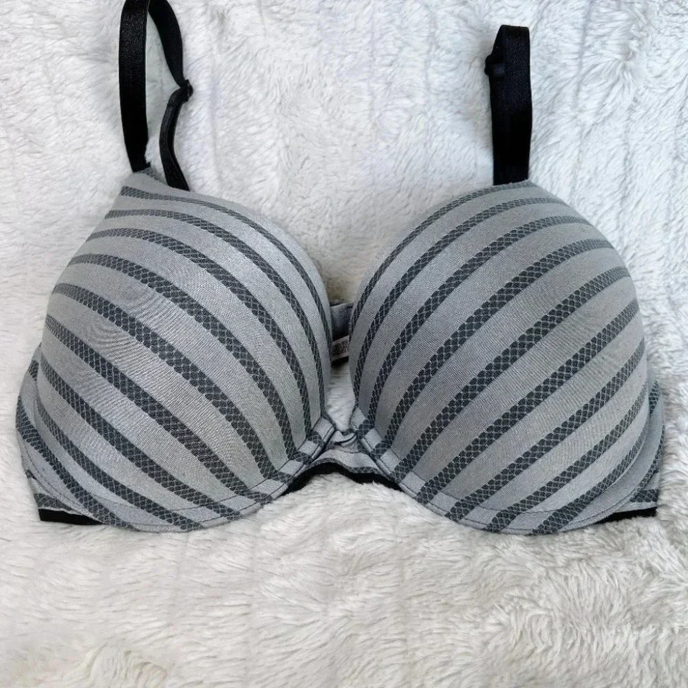 Victoria's Secret Gray Perfect Shape Push-Up Bra 32DD
